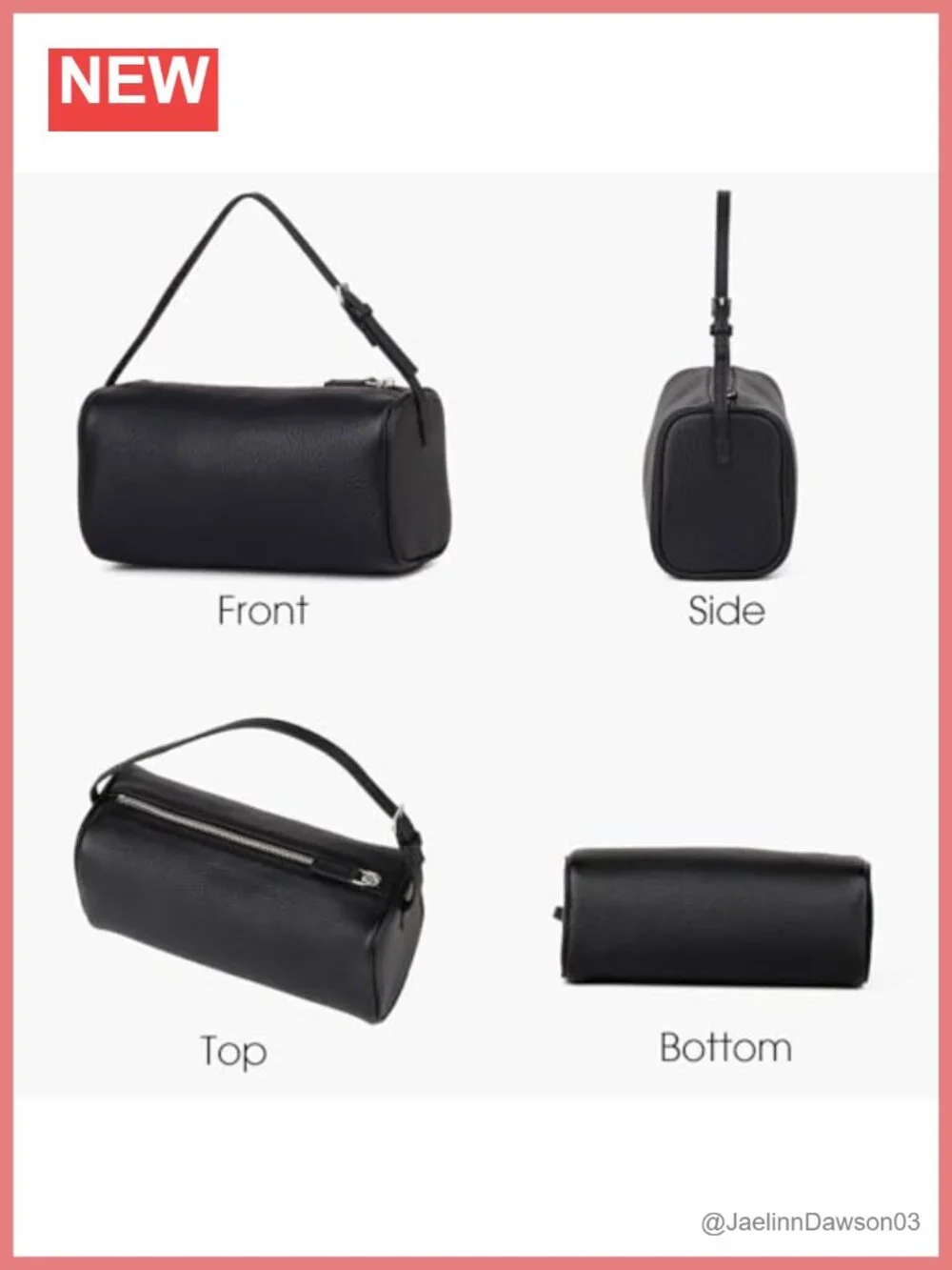 Premium Full-Grained Leather Crossbody Hobo Bag with Adjustable Strap